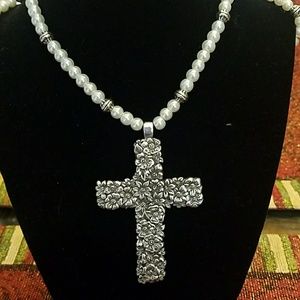 Brighton Pearl Cross Necklace